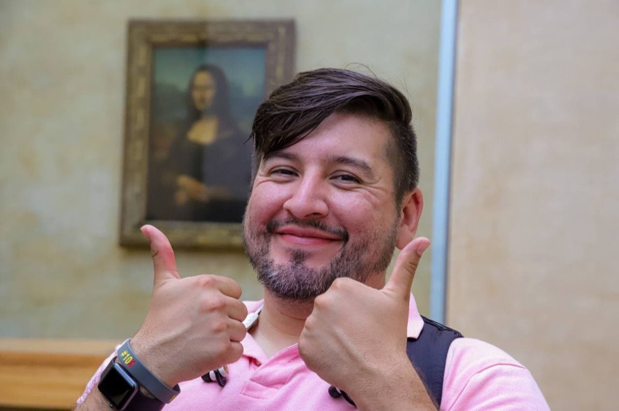 Lucas at The Louvre, Paris